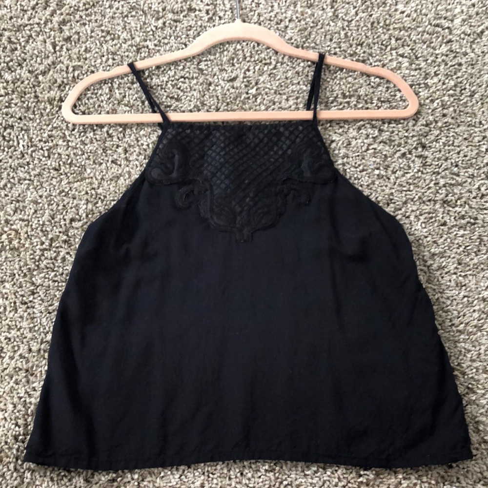 TOPSHOP- Flowy Black Tank Top
